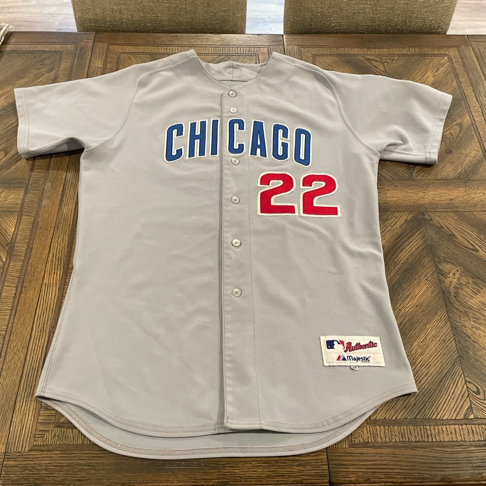 Majestic Authentic Chicago Cubs Baseball Gray Jersey- Prior #22